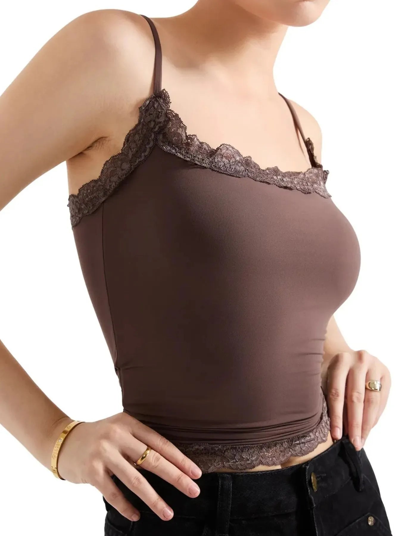 Lace Trim Cami Top