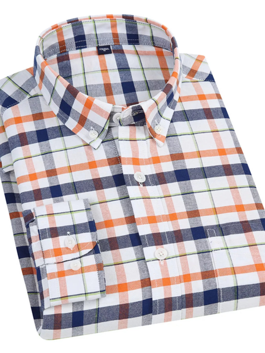 Men's Full Size Plaid Long Sleeve Shirt Plus Size