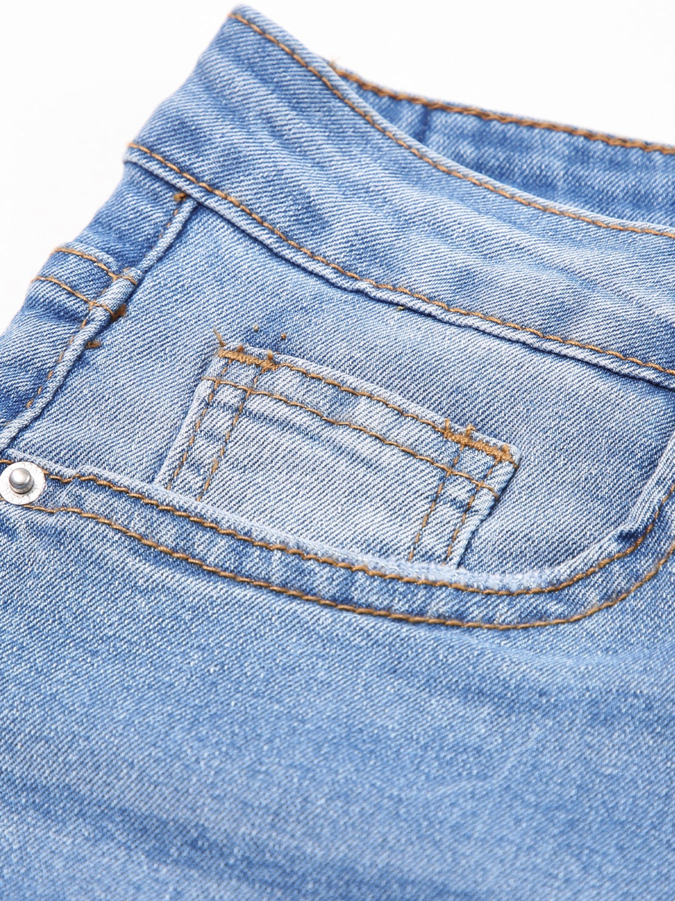 Whiskered Wash Raw Hem Cropped Jeans