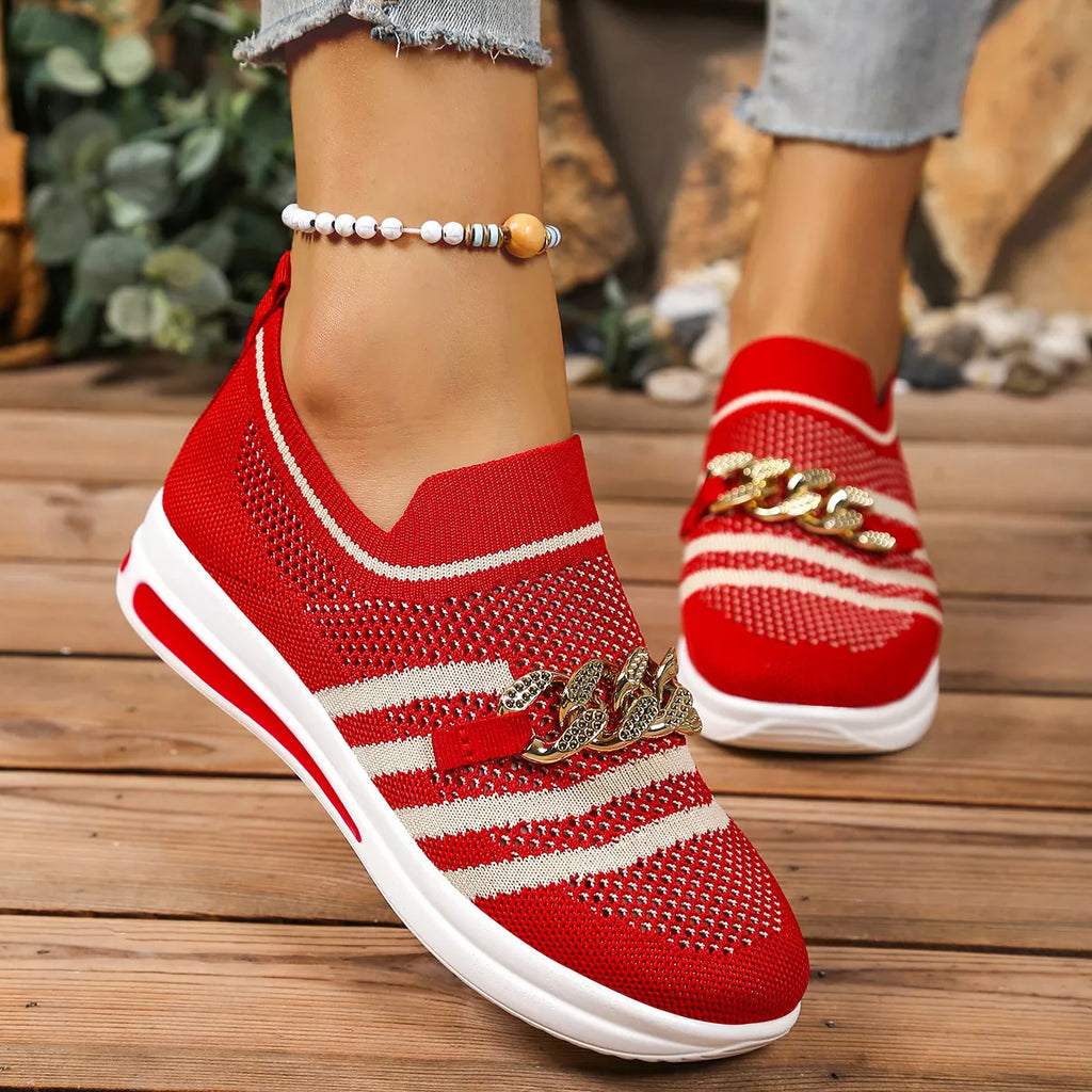 Round Toe Mesh Slip-Ons