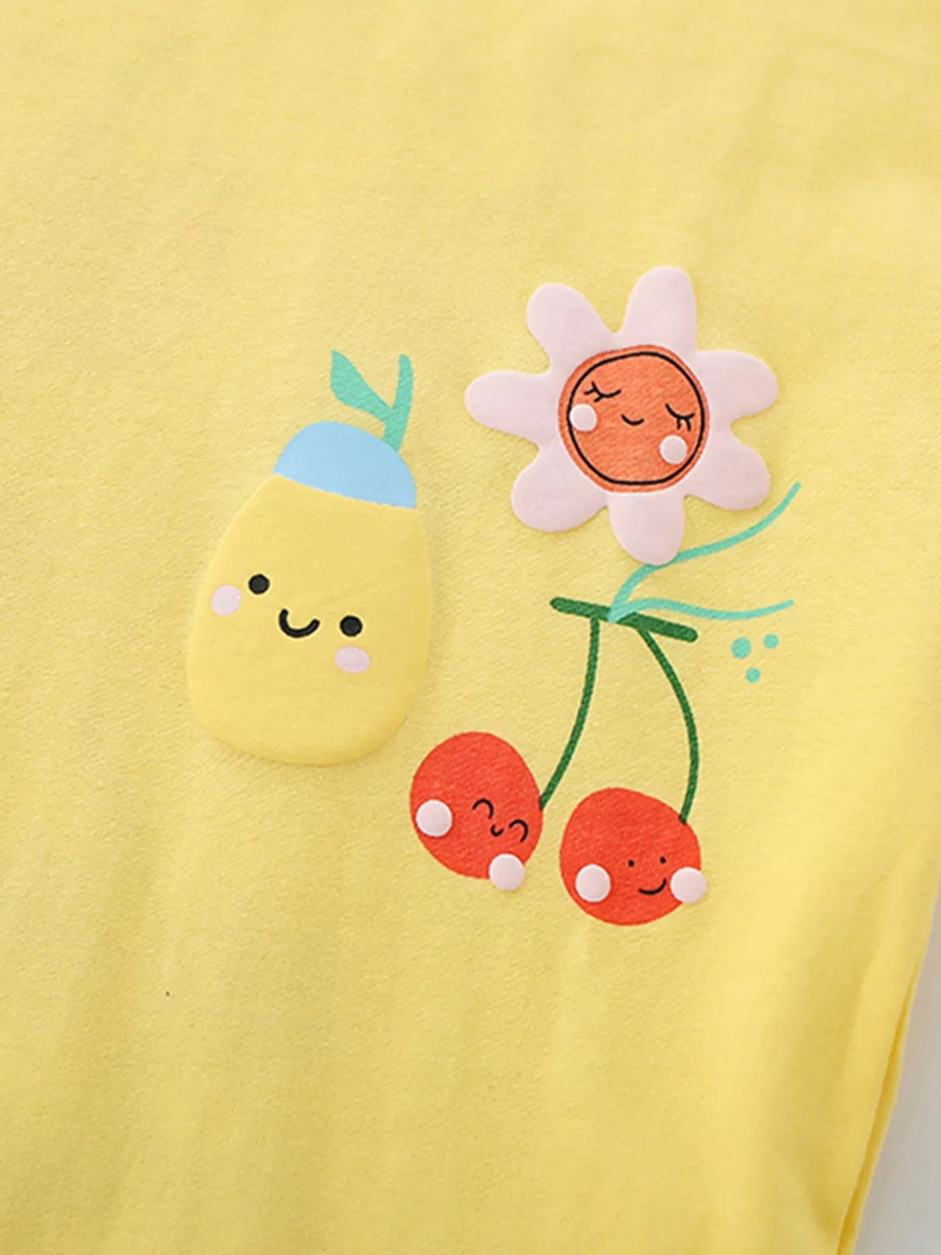 Children's Cartoon Fruit Tee and Shorts Set