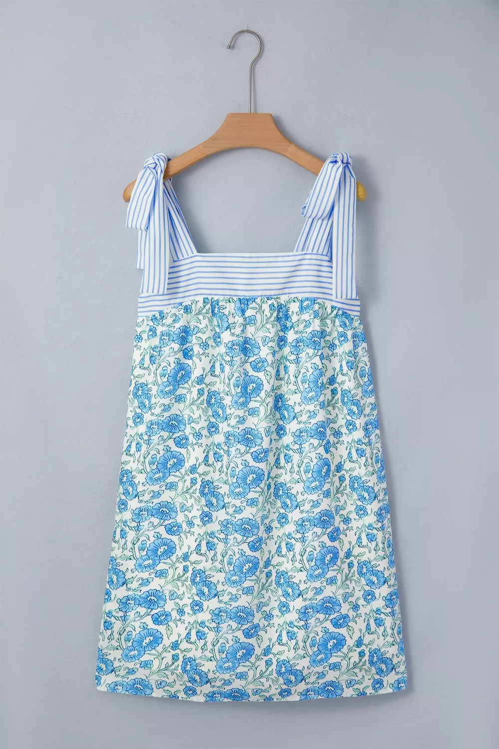 Floral Print Tie-Strap Mini Dress