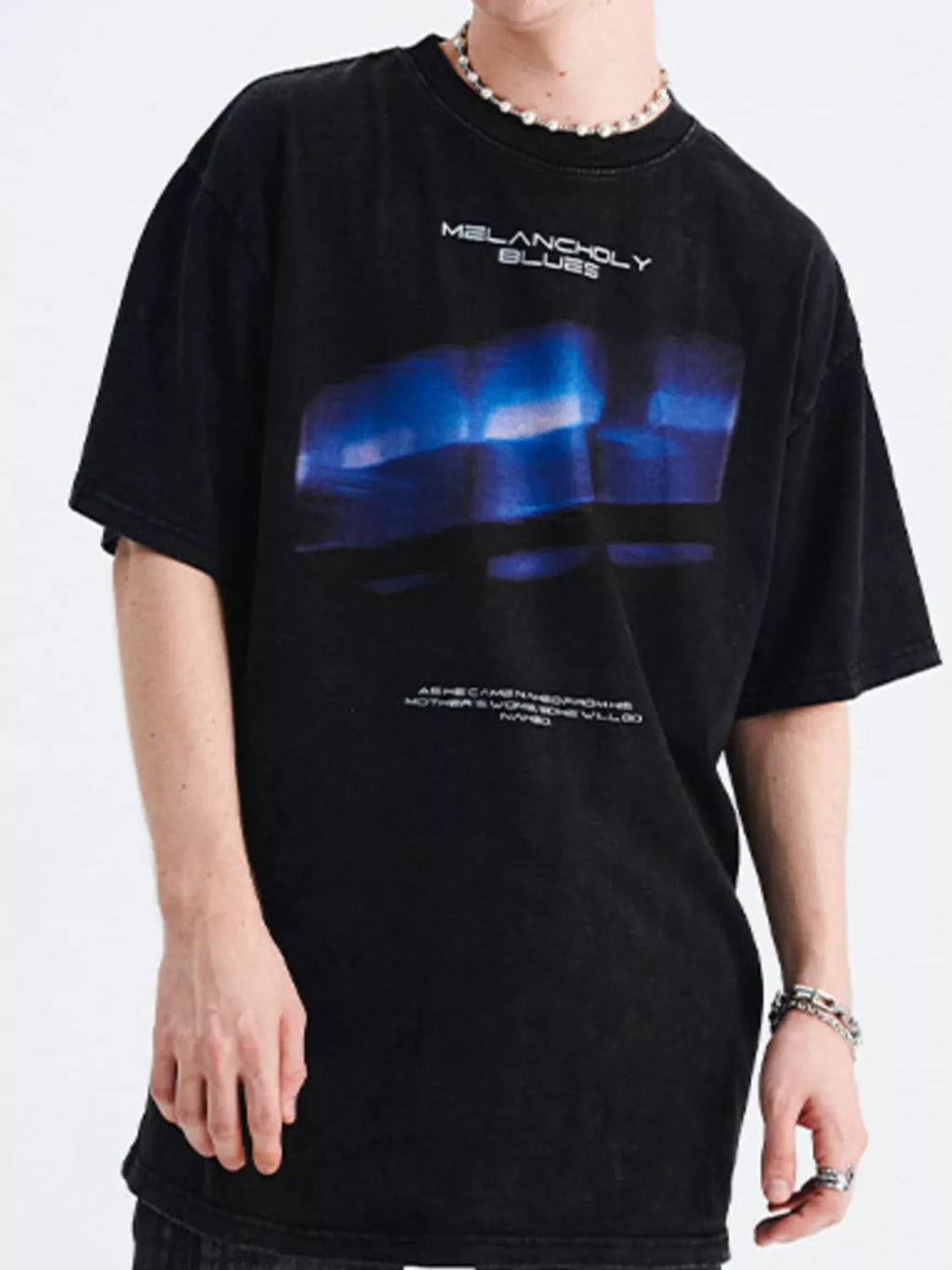 Men's Oversized Abstract Graphic T-Shirt