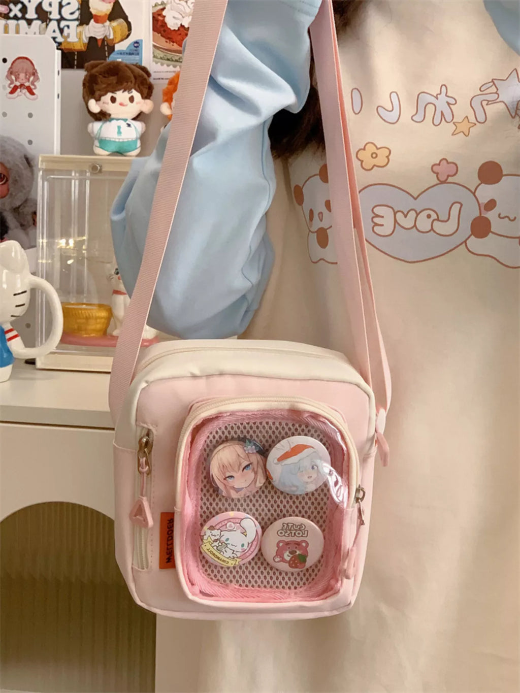 Badge Display Crossbody Bag