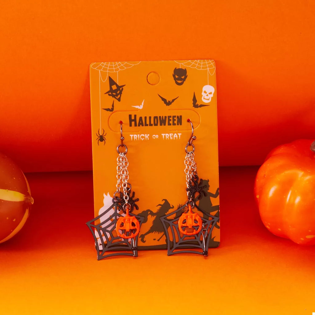 Halloween Spider Web Earrings