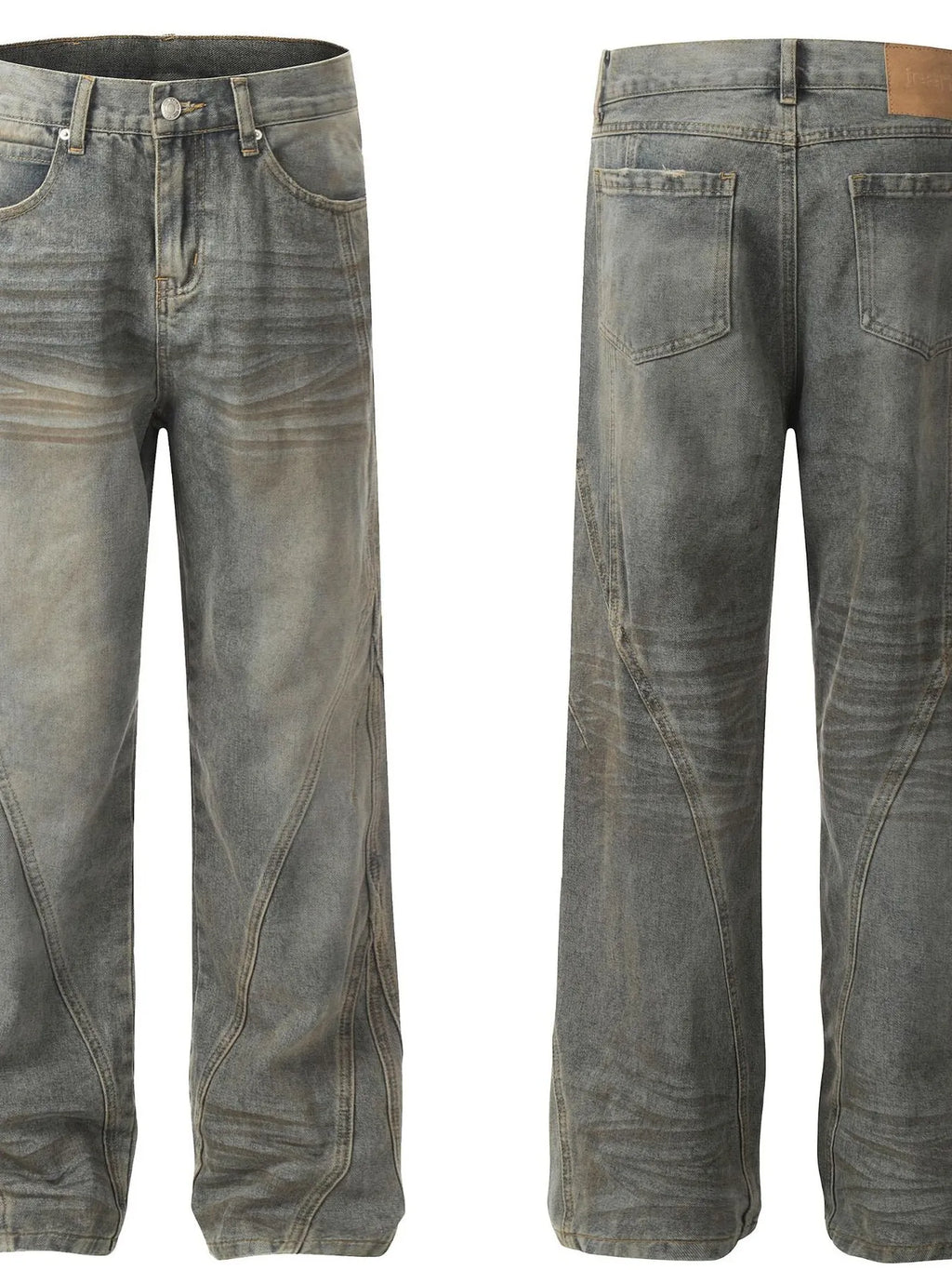 Men's Washed Loose Fit Jeans