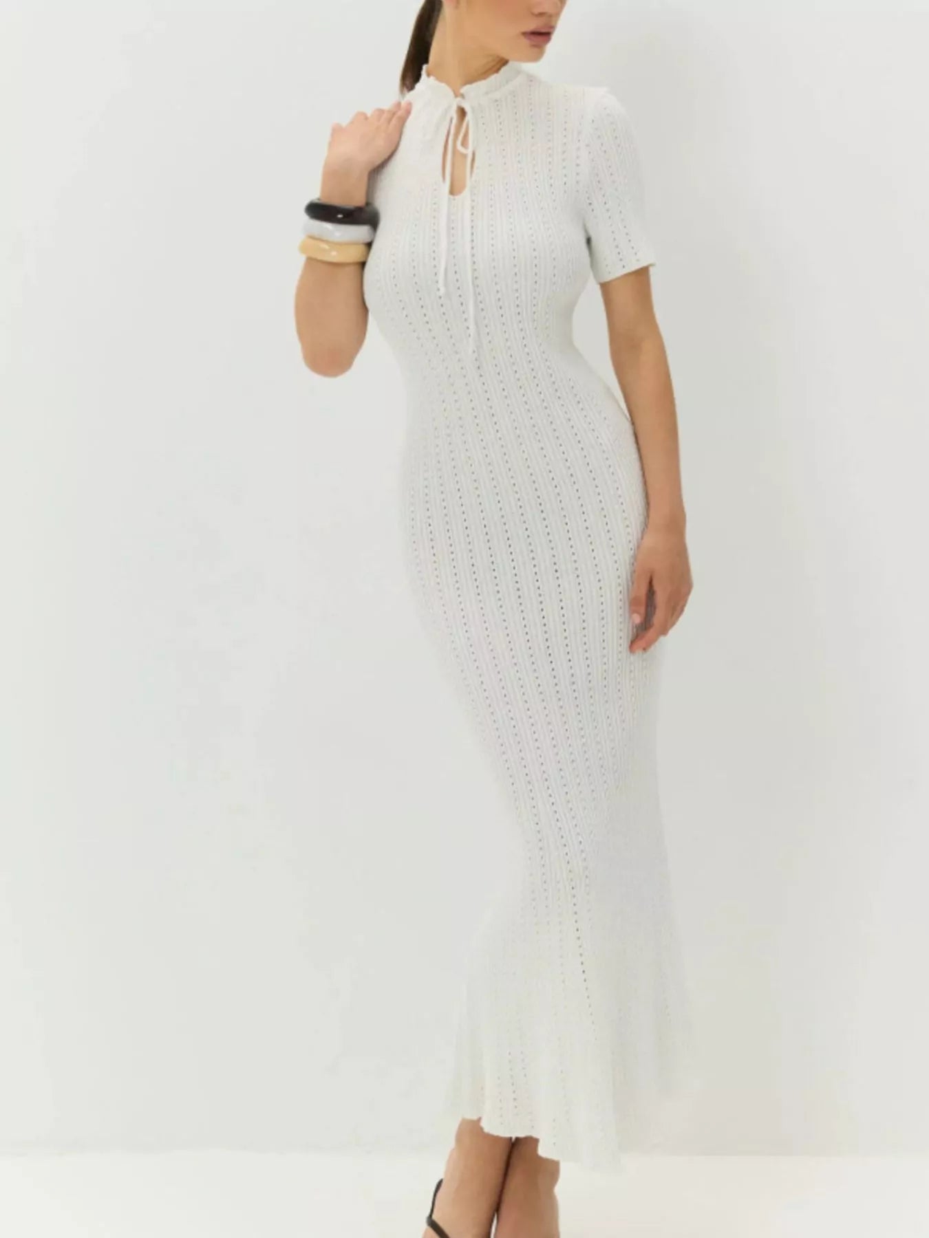 Short Sleeve Knitted Mermaid Dress