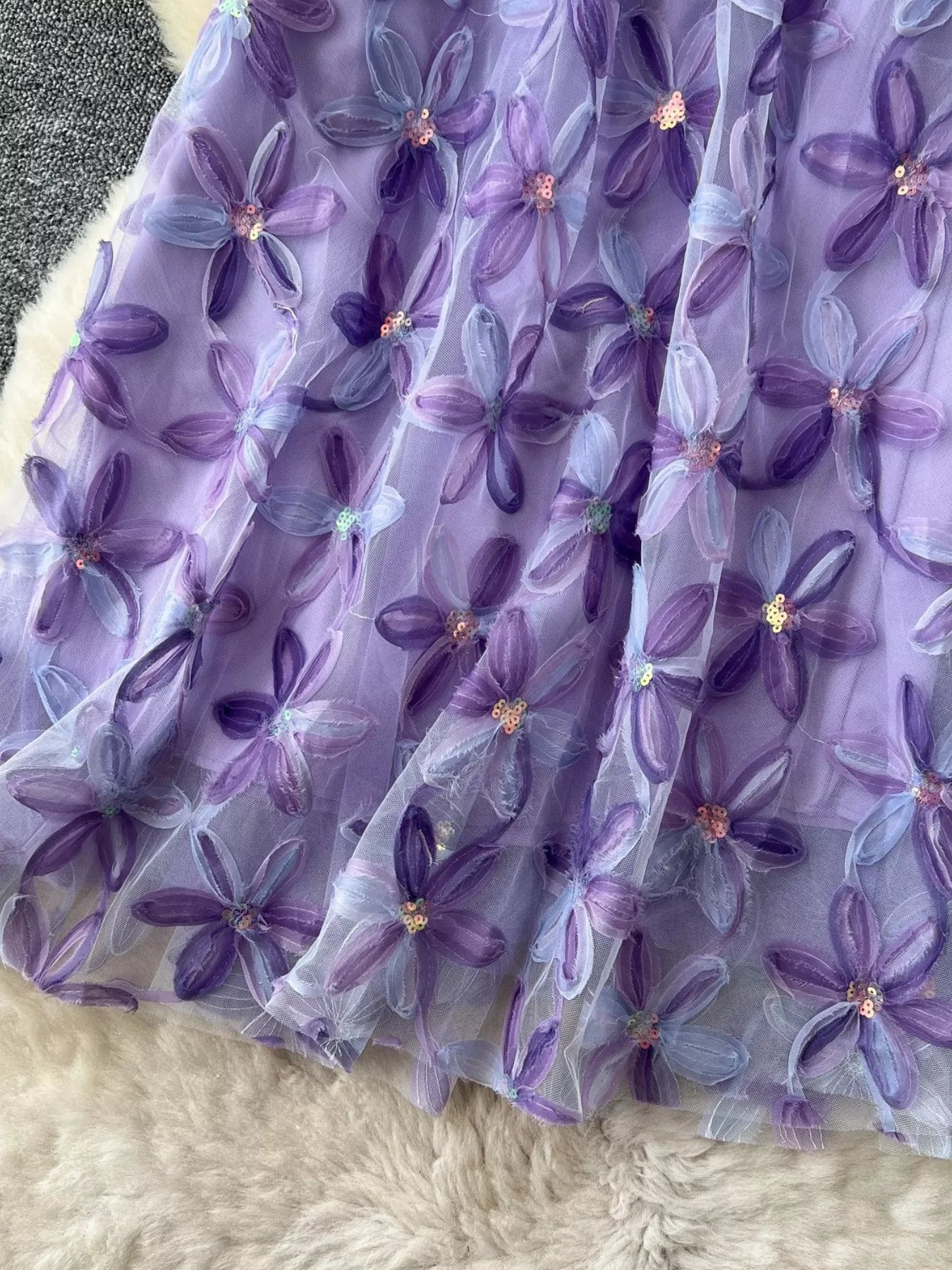 Floral Mesh Skirt