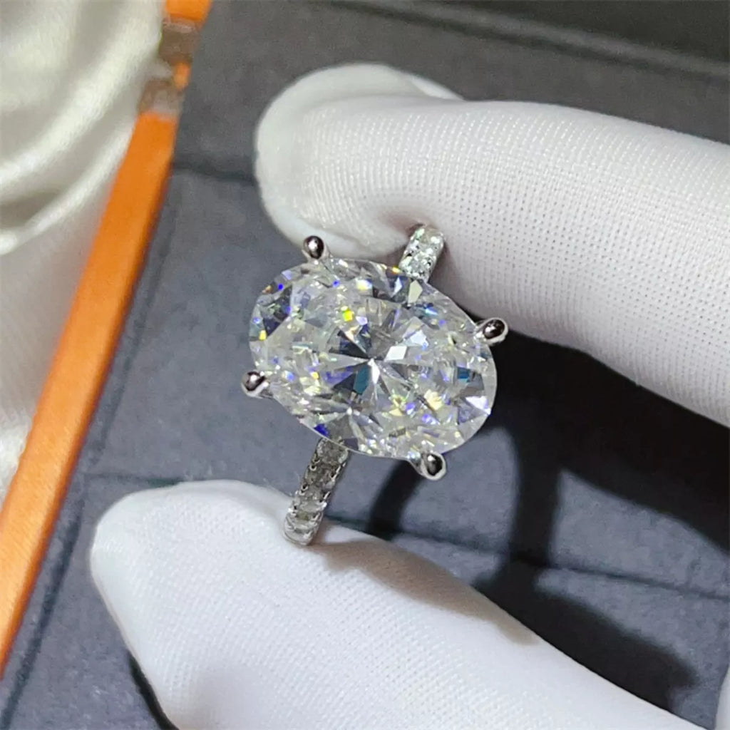 8 Carat Moissanite 925 Sterling Silver Ring