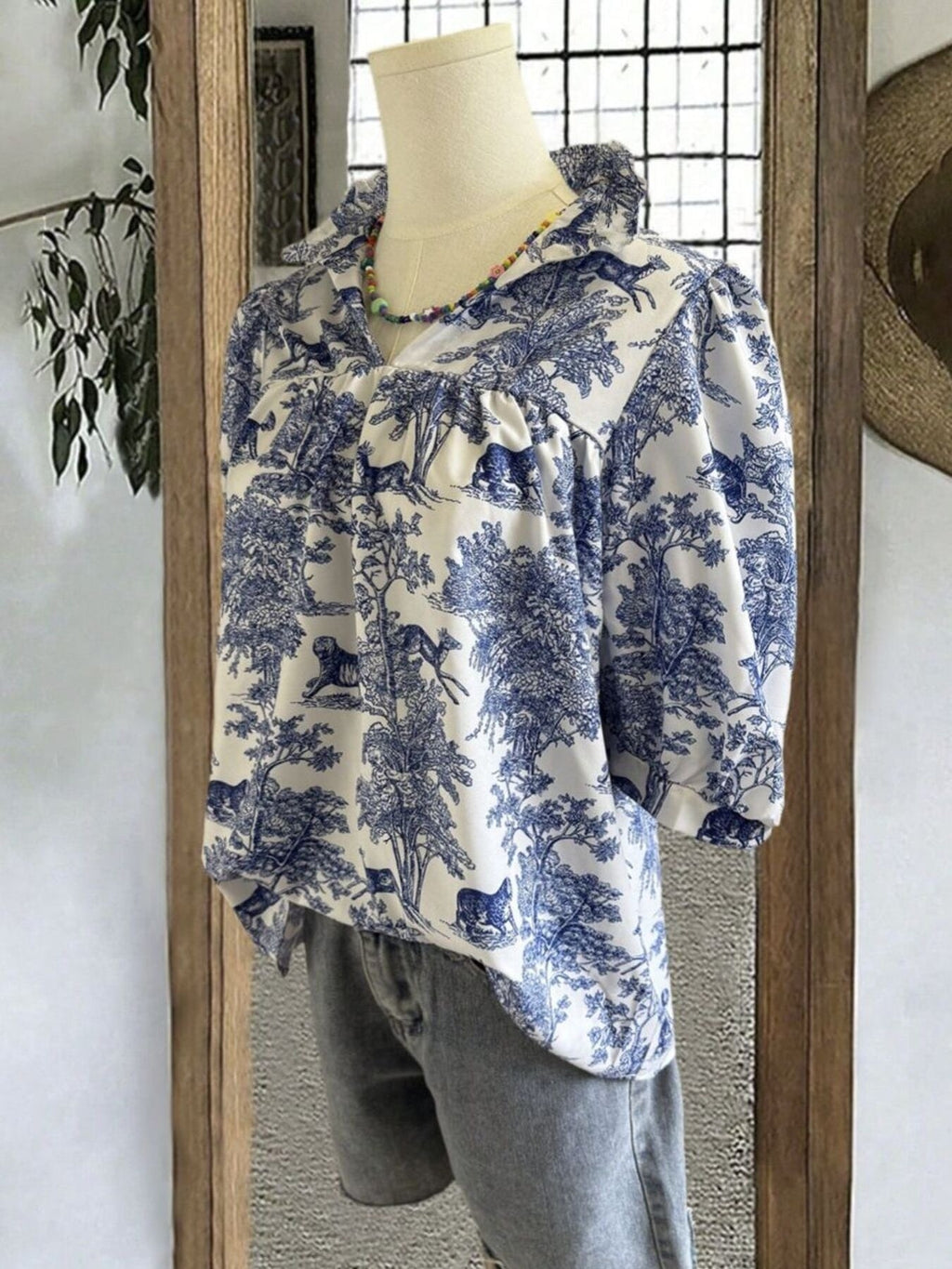 Printed Half Sleeve Blouse