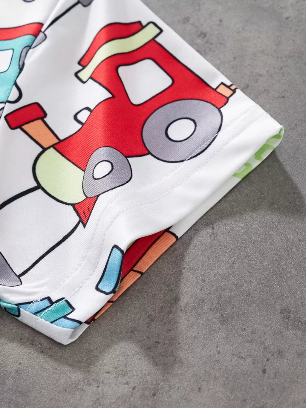 Children's Train Print Short Sleeve T-Shirt