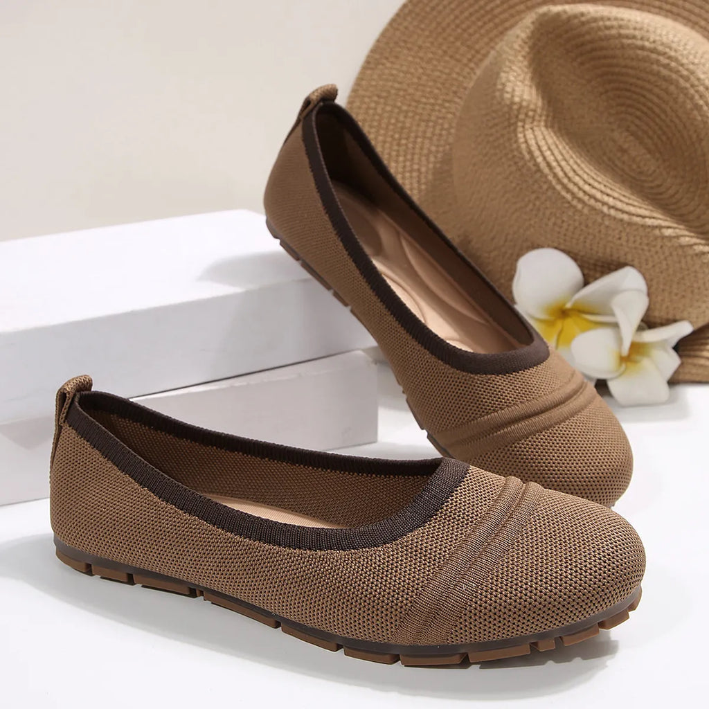 Round Toe Flat Slip-Ons