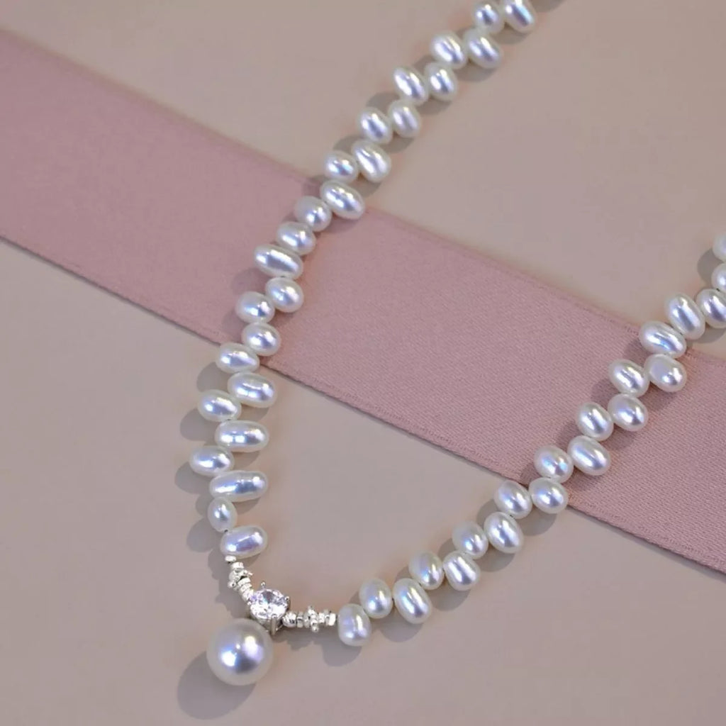 Irregular Freshwater Pearl Pendant Necklace