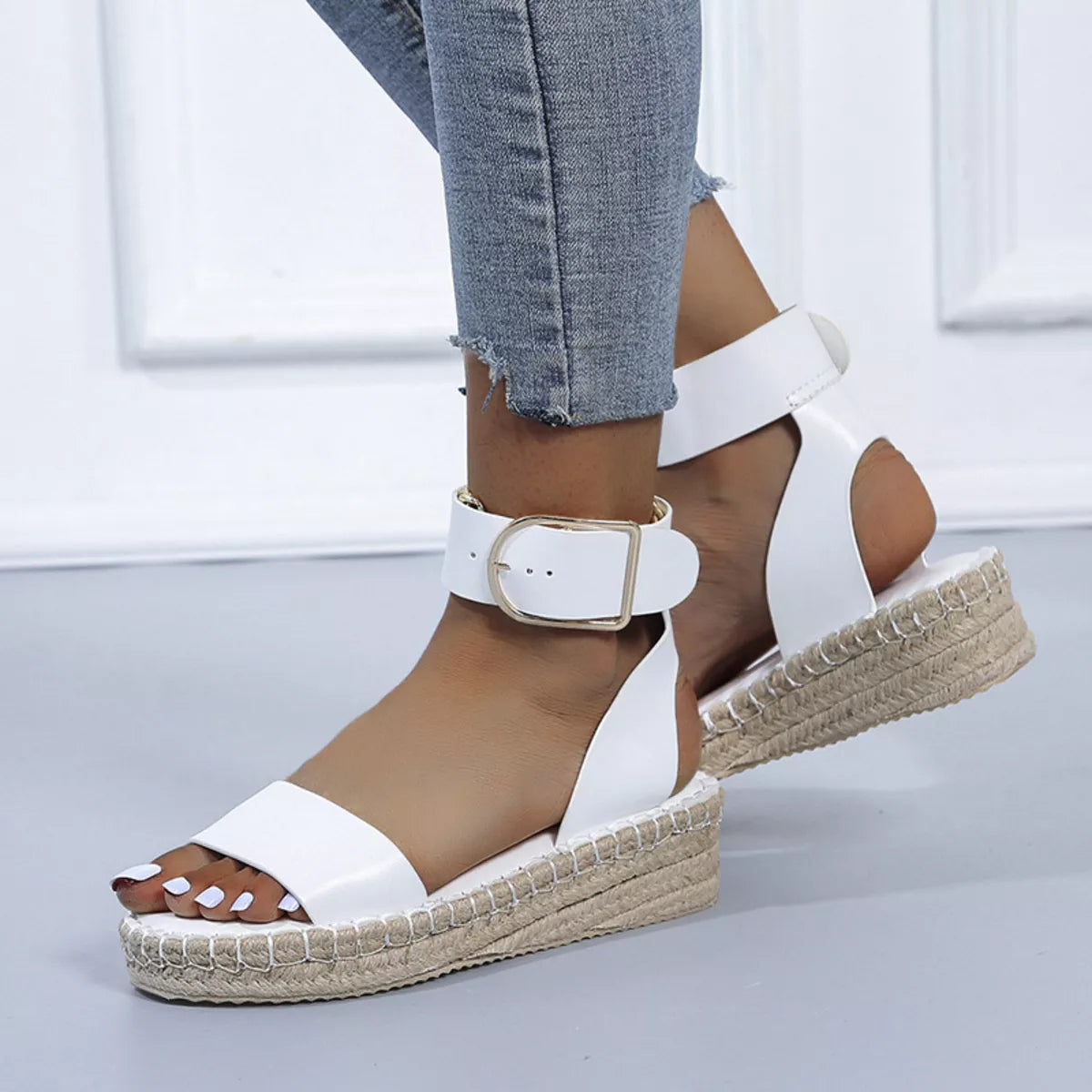 Open Toe Openwork Sandals