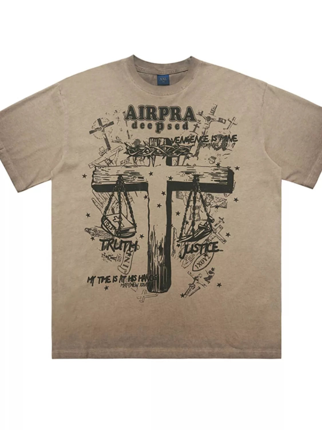Men's Graphic Round Neck Short Sleeve T-Shirt