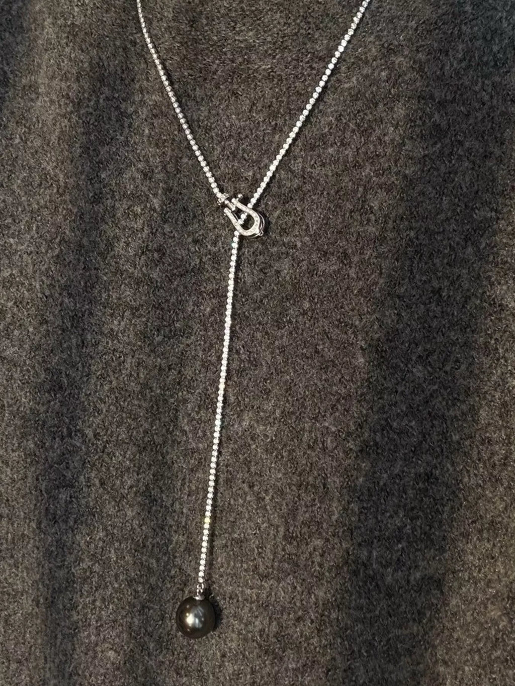 Alloy Pearl Drop Y-Necklace