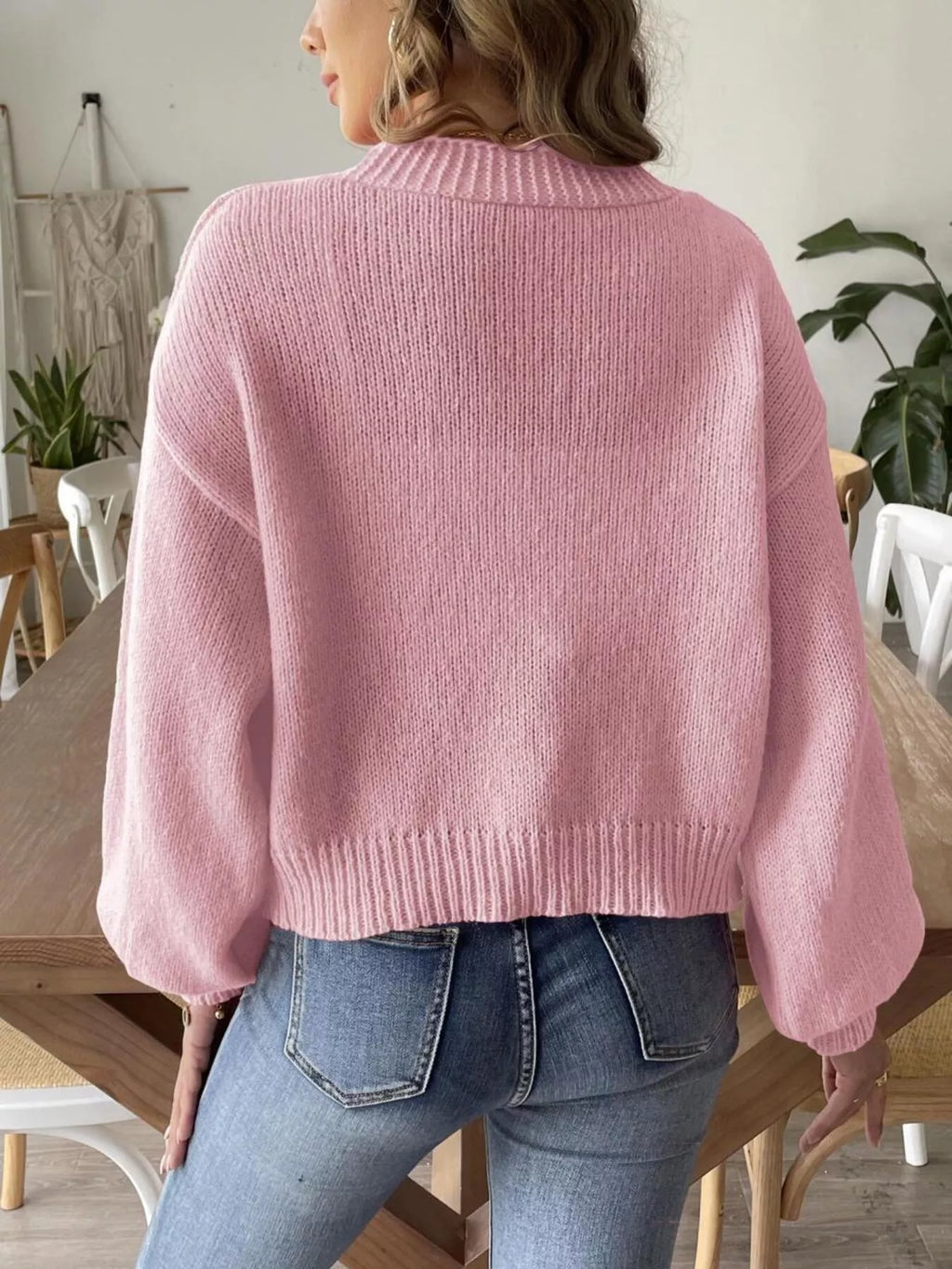 Open Front Dropped Shoulder Cardigan