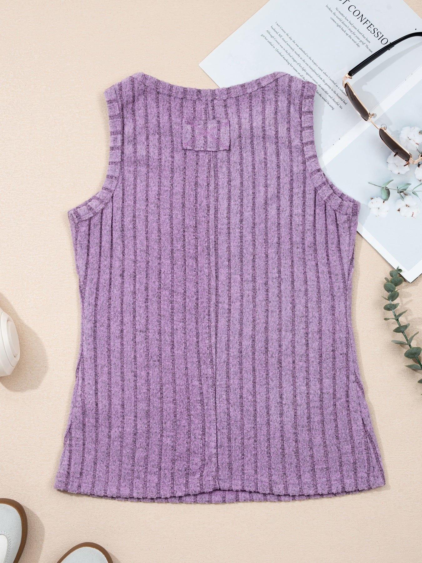 Slim Ribbed Mineral Wash Tank Top