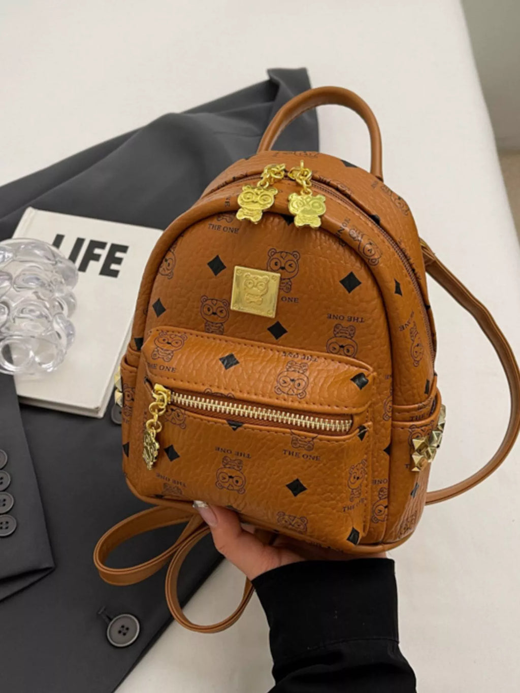 Patterned Mini Backpack Bag