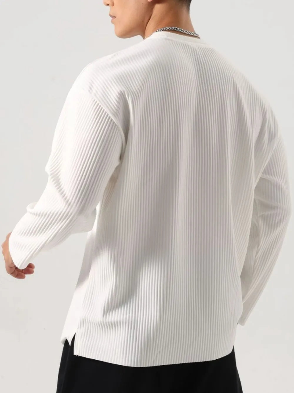 Men's Plus Size Round Neck Long Sleeve T-Shirt