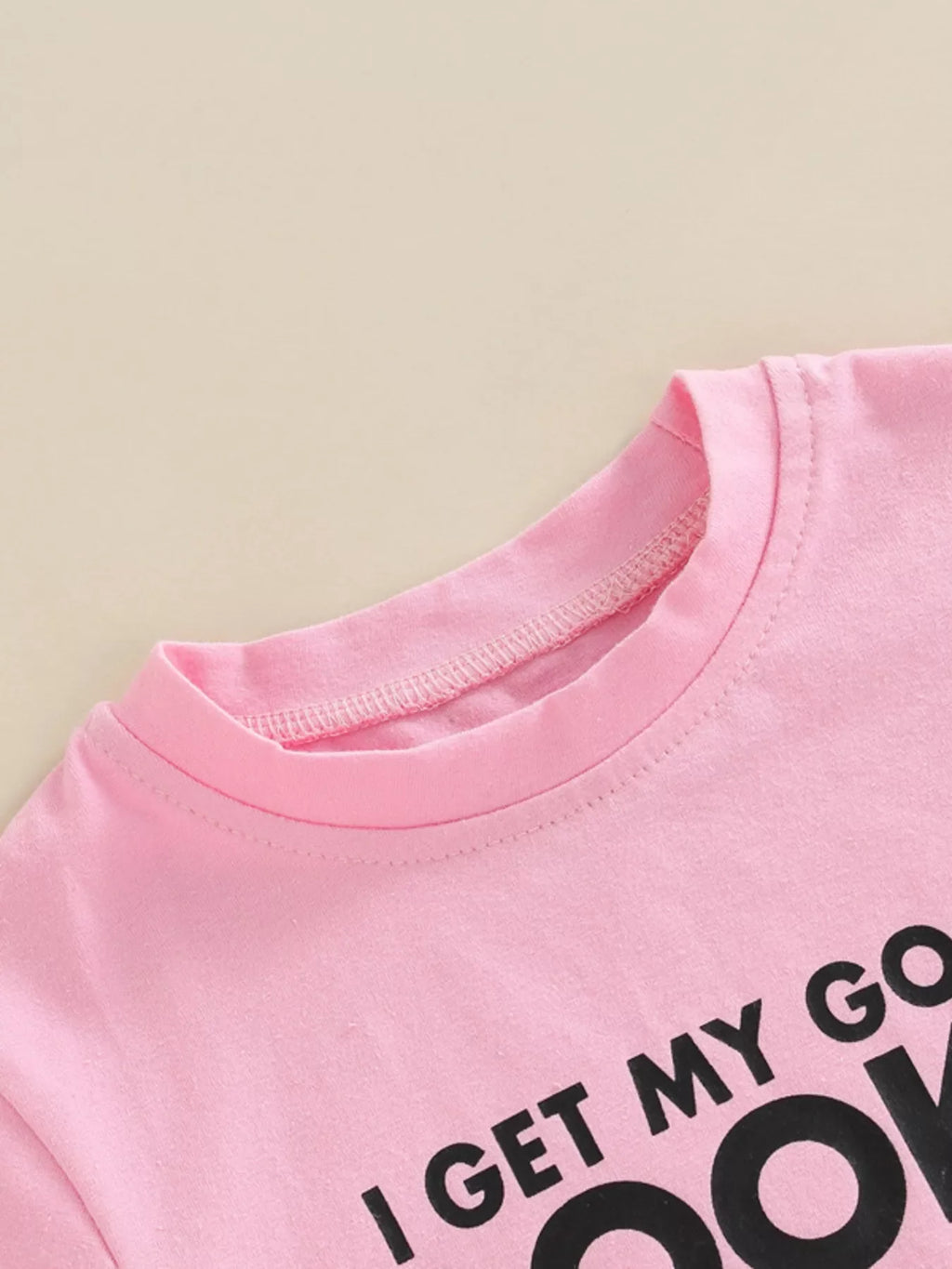 Children's Letter Tee & Ripped Denim Shorts Set