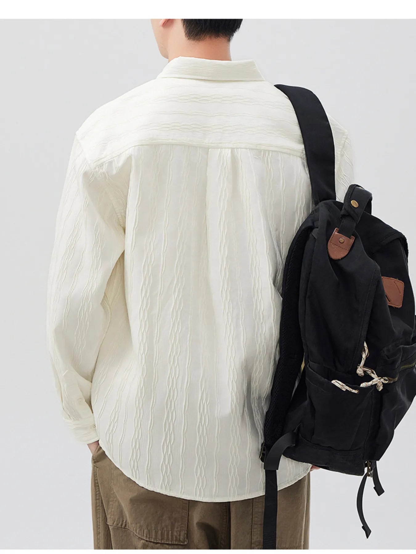 Men's Plus Size Button Up Long Sleeve Shirt