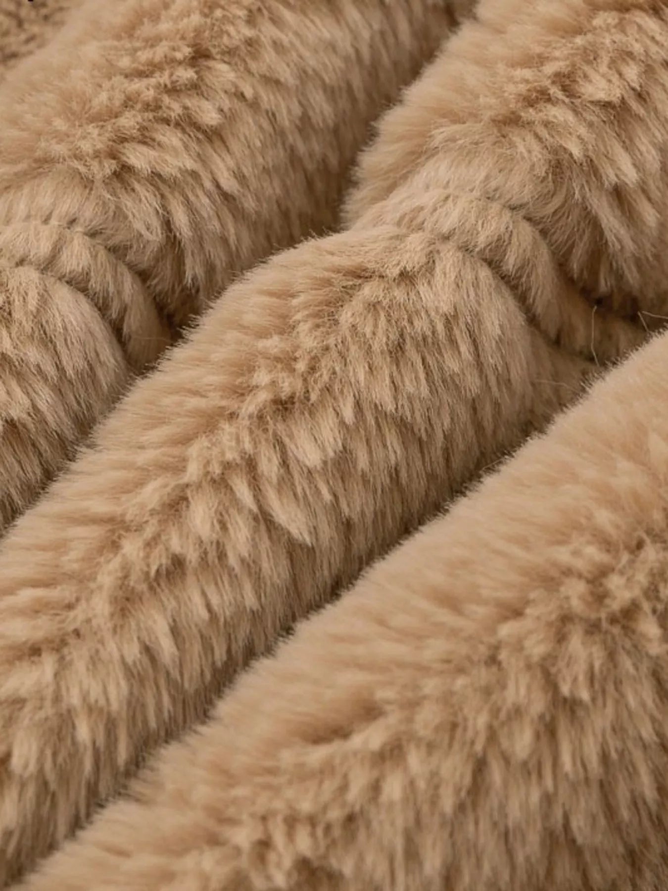 Full Size Faux Fur Cropped Zip-Up Jacket Plus Size