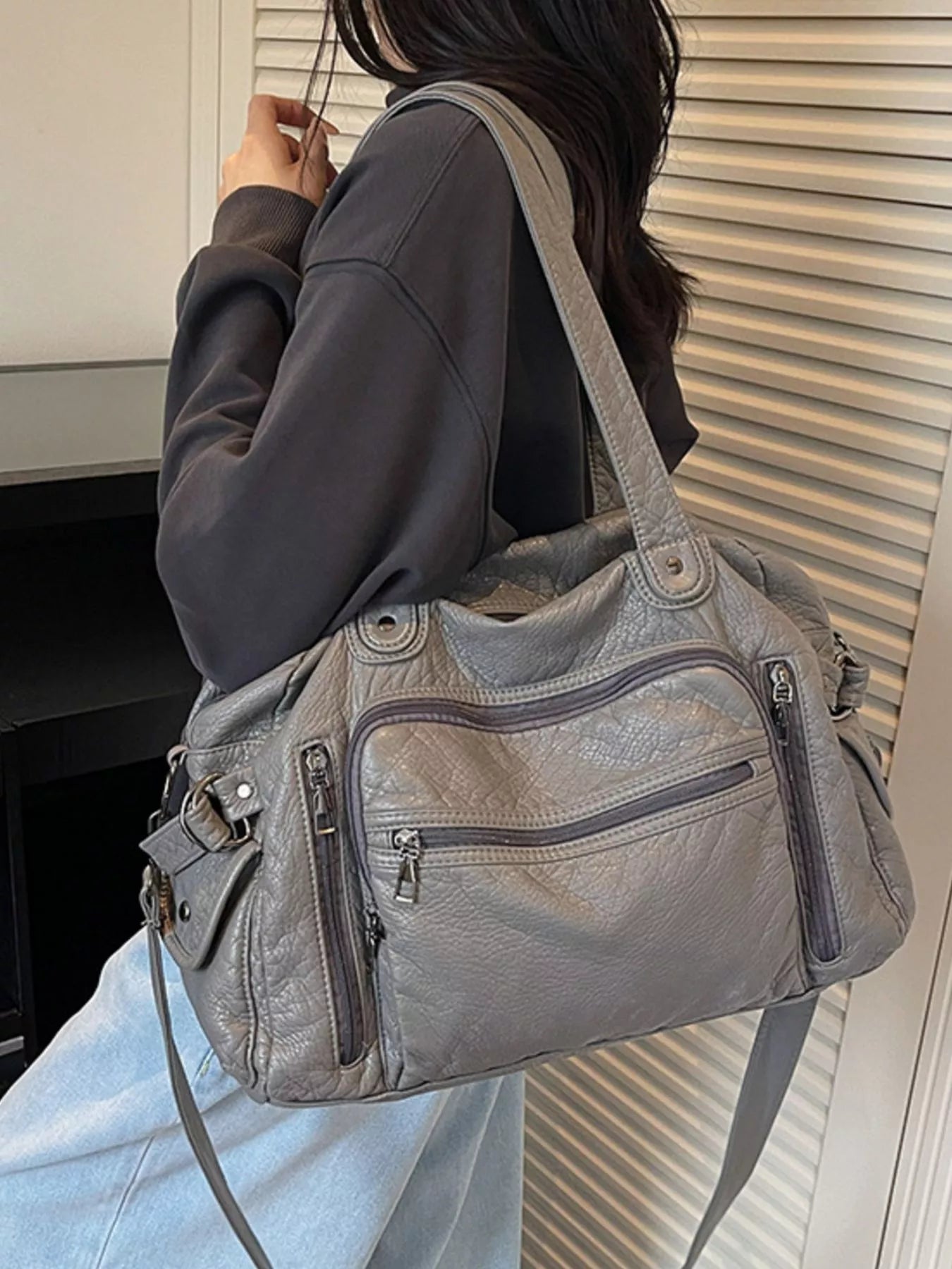 Multi Pocket Shoulder Bag