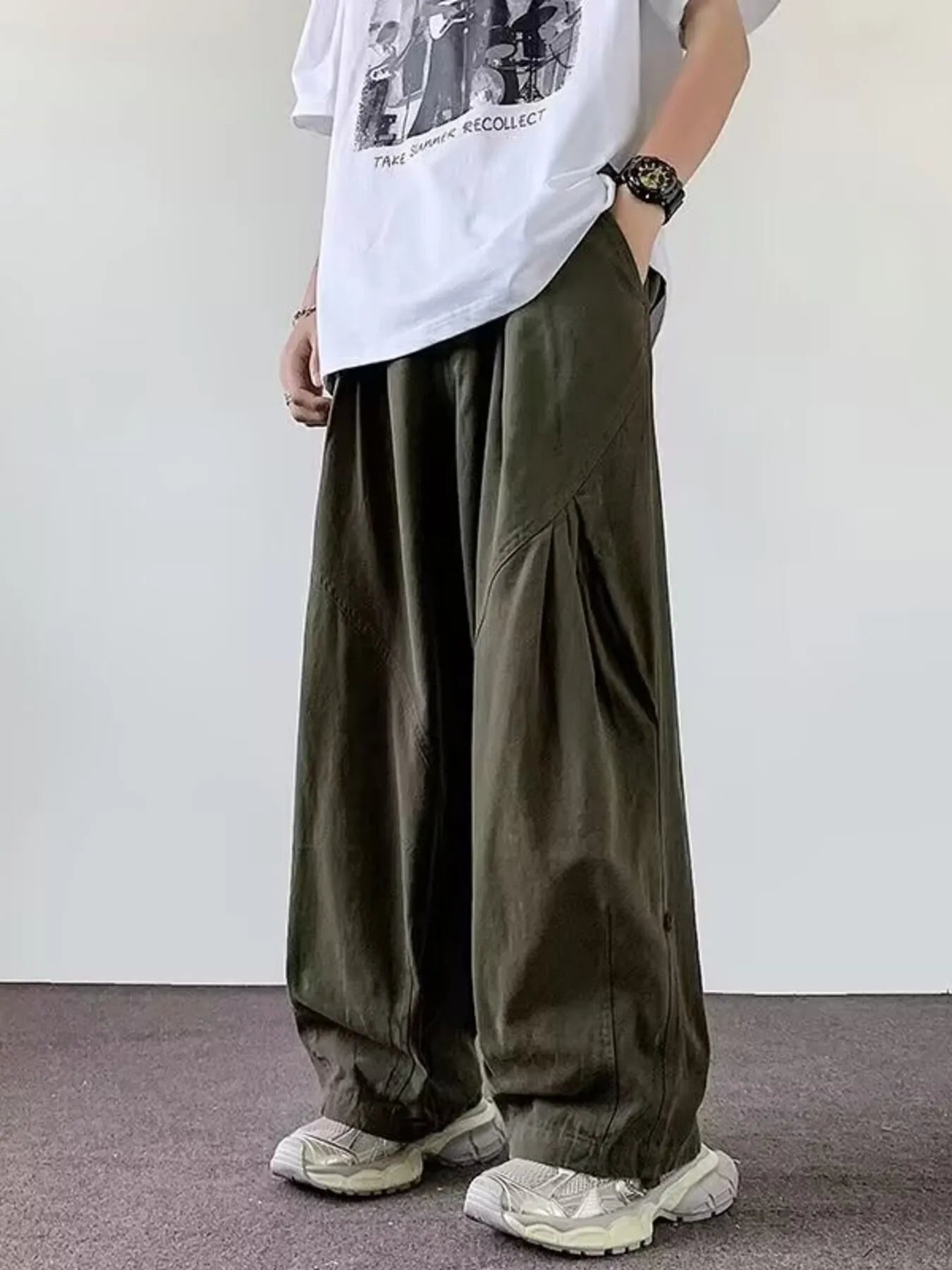 Men's Plus Size Loose Fit Casual Cargo Pants