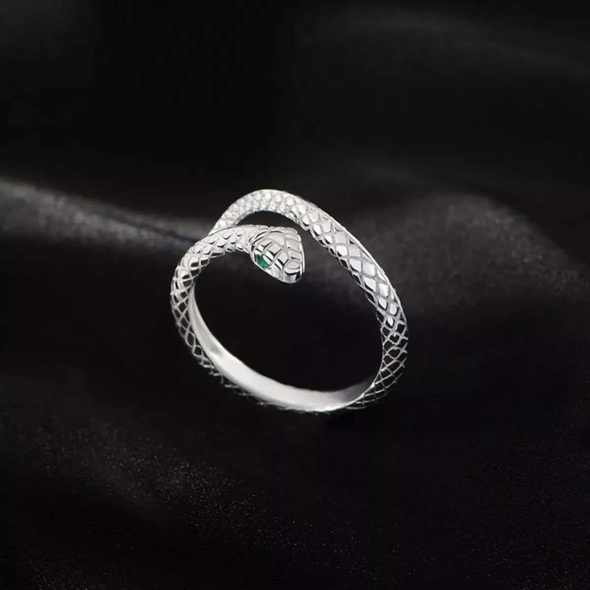 925 Sterling Silver Snake Bypass Ring