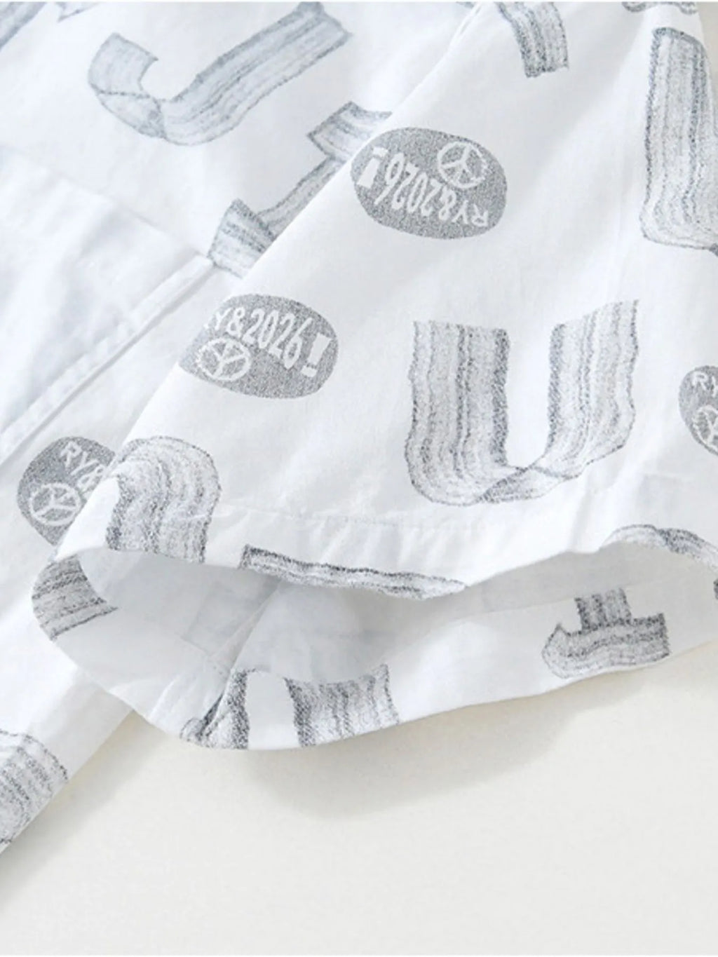 Men's Plus Size Printed Button Up Short Sleeve Shirt