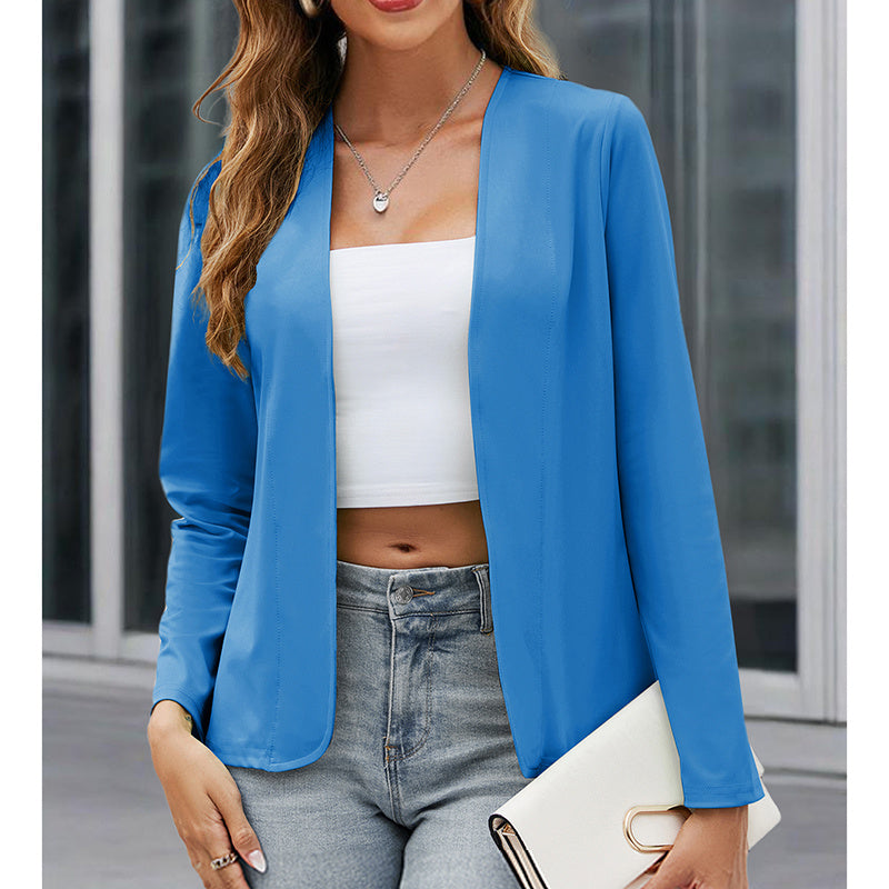 Women’s Plus‑Size Open‑Front Casual Blazer
