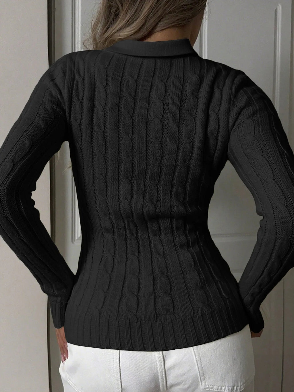 Cable Knit Long Sleeve Sweater