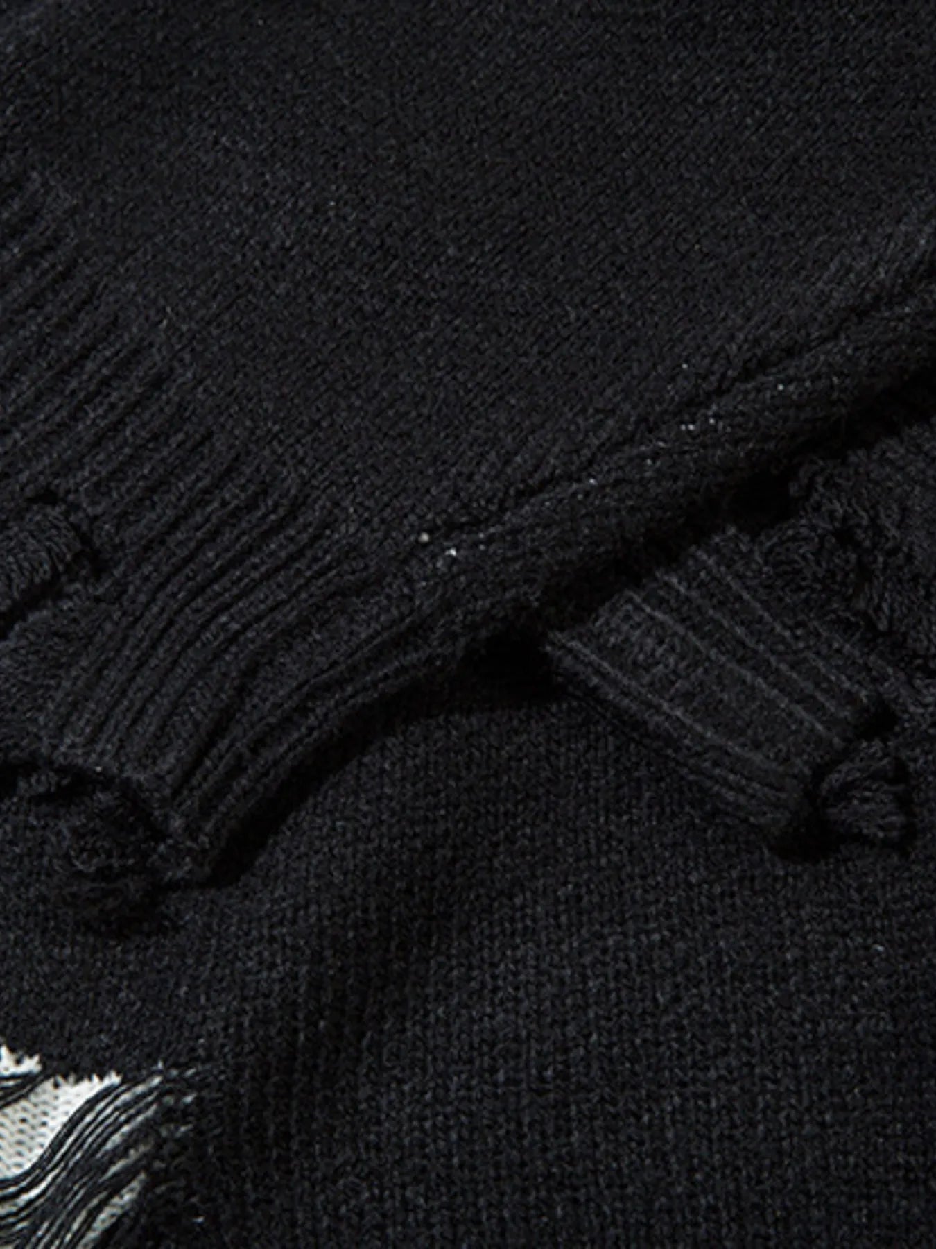 Men's Distressed Chain Detail Oversized Sweater