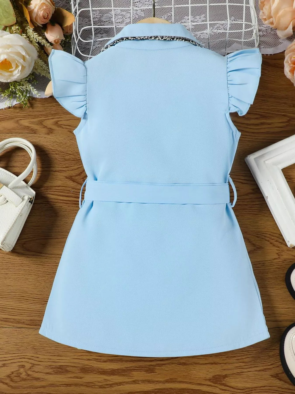 Children's Double Breasted Belt Dress