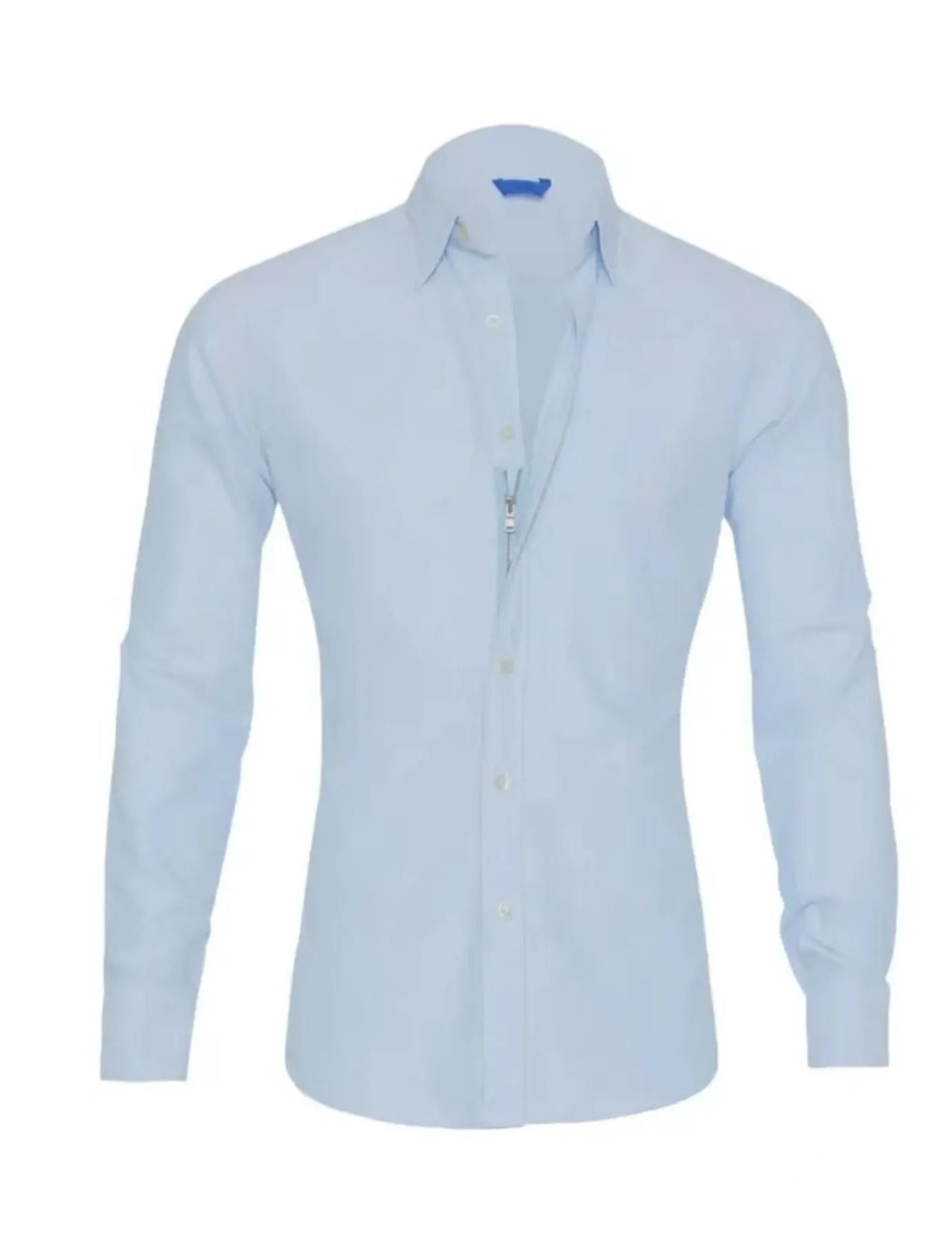 Men's Full Size Classic Button-Down Long Sleeve Business Shirt Plus Size