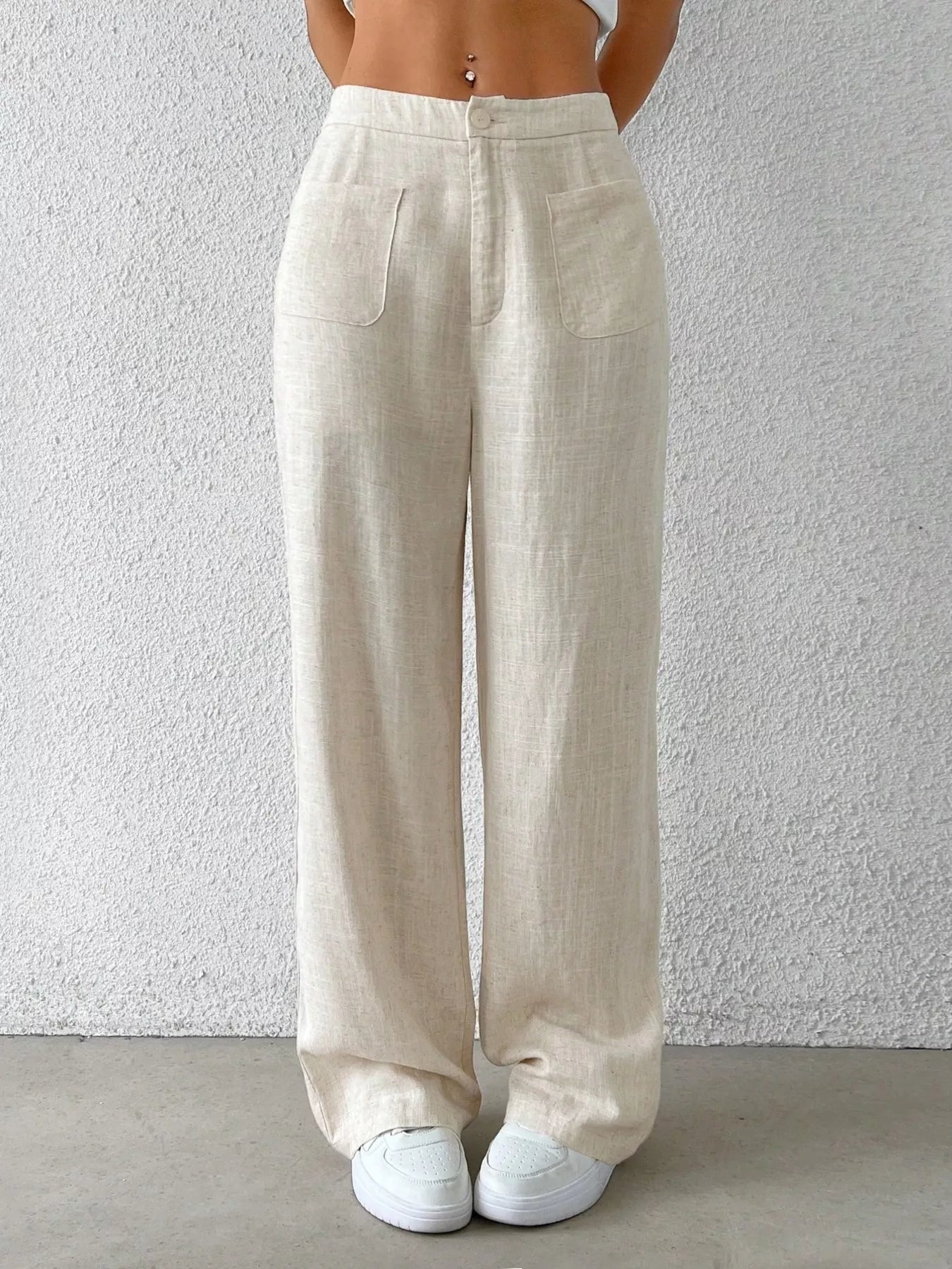 High-Waisted Wide-Leg Pants