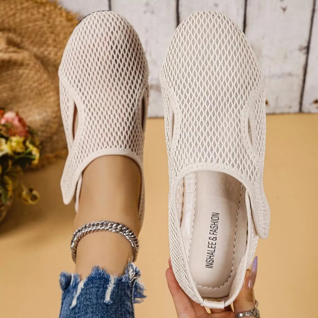 Mesh Round Toe Slip-Ons