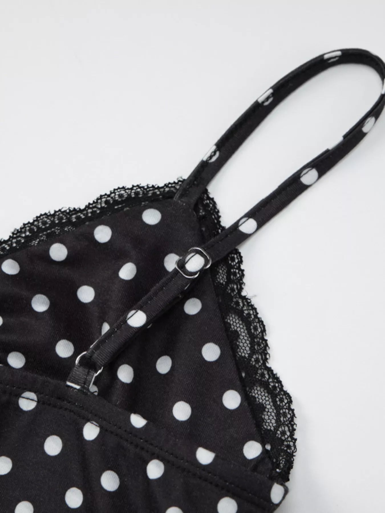 Polka Dot Lace Trim Cami