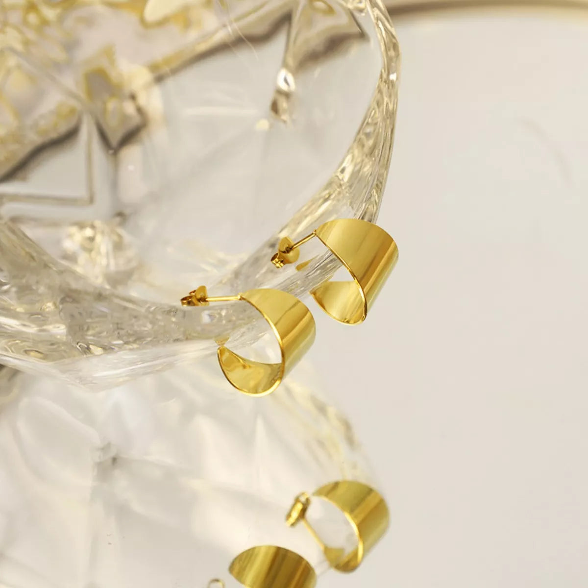 18K Gold-Plated Stud Earrings