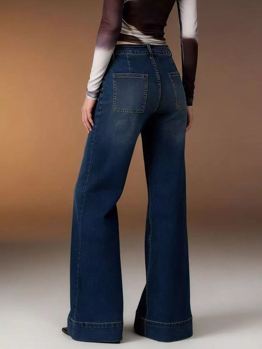 High-Waisted Flare Leg Jeans