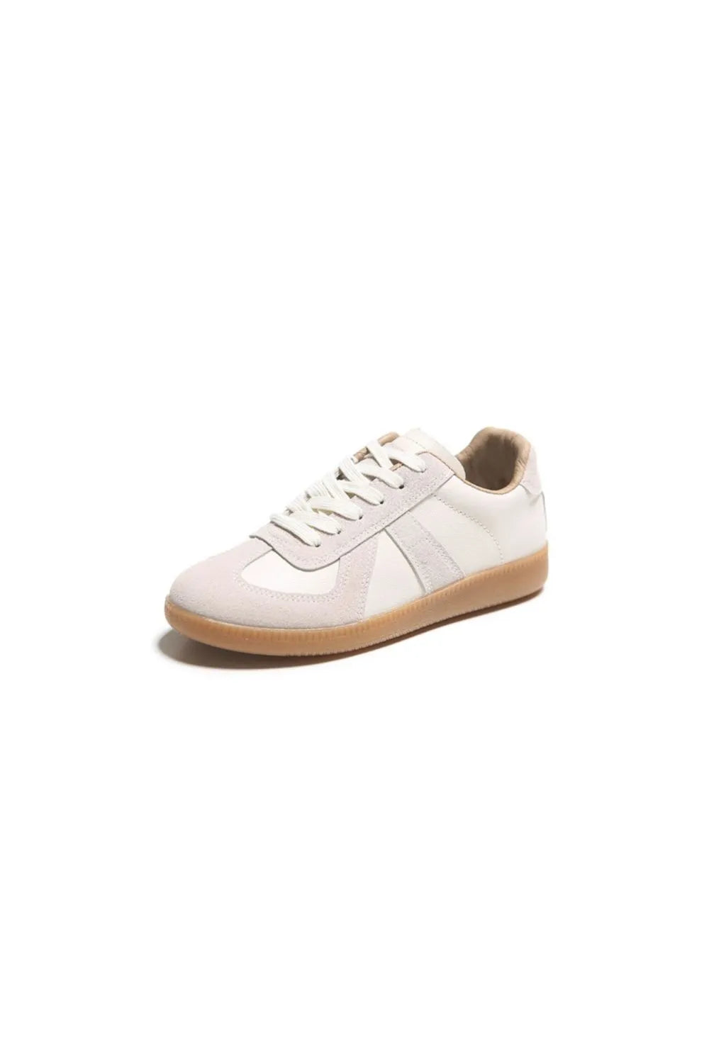 Lace Up Round Toe Flat Sneakers