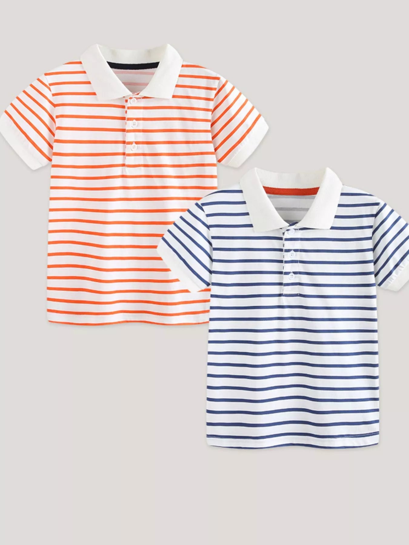 Children's Striped Short Sleeve Polo Shirt