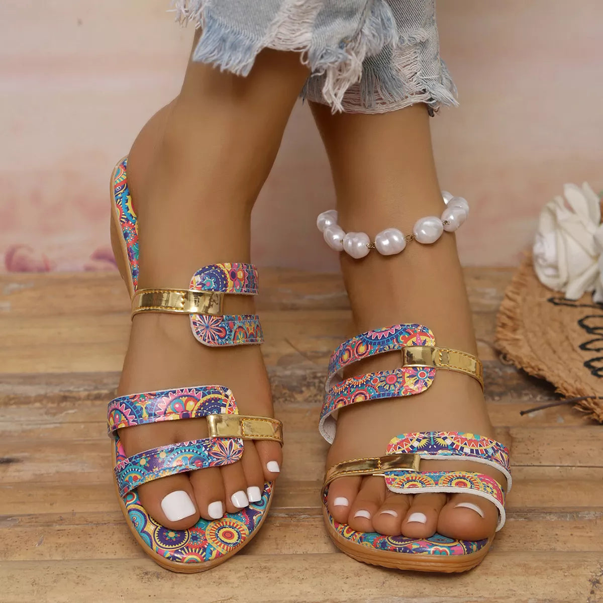 Open Toe Wedge Sandals