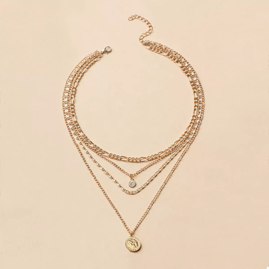 Four Layered Pendant Necklace