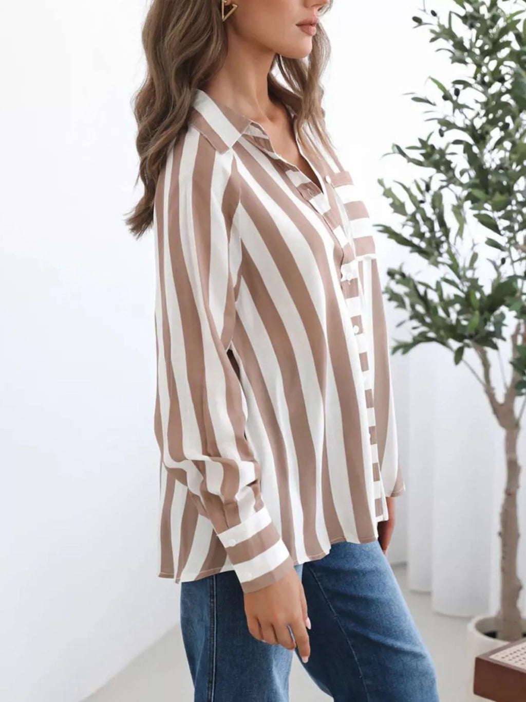 Striped Button-Down Shirt