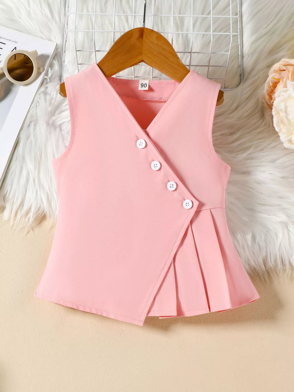 Children's Sleeveless Top and Wide Leg Pants Set