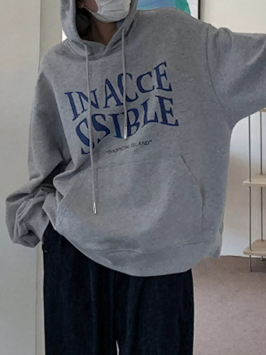 Kangaroo Pocket Drawstring Hoodie