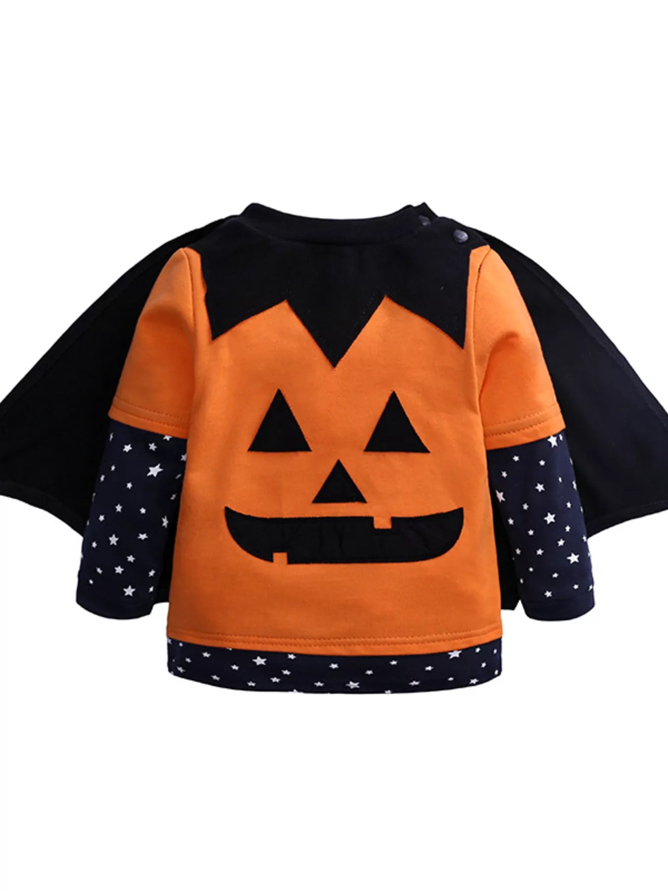Children's Halloween Pumpkin Face Long Sleeve 4-Piece Set