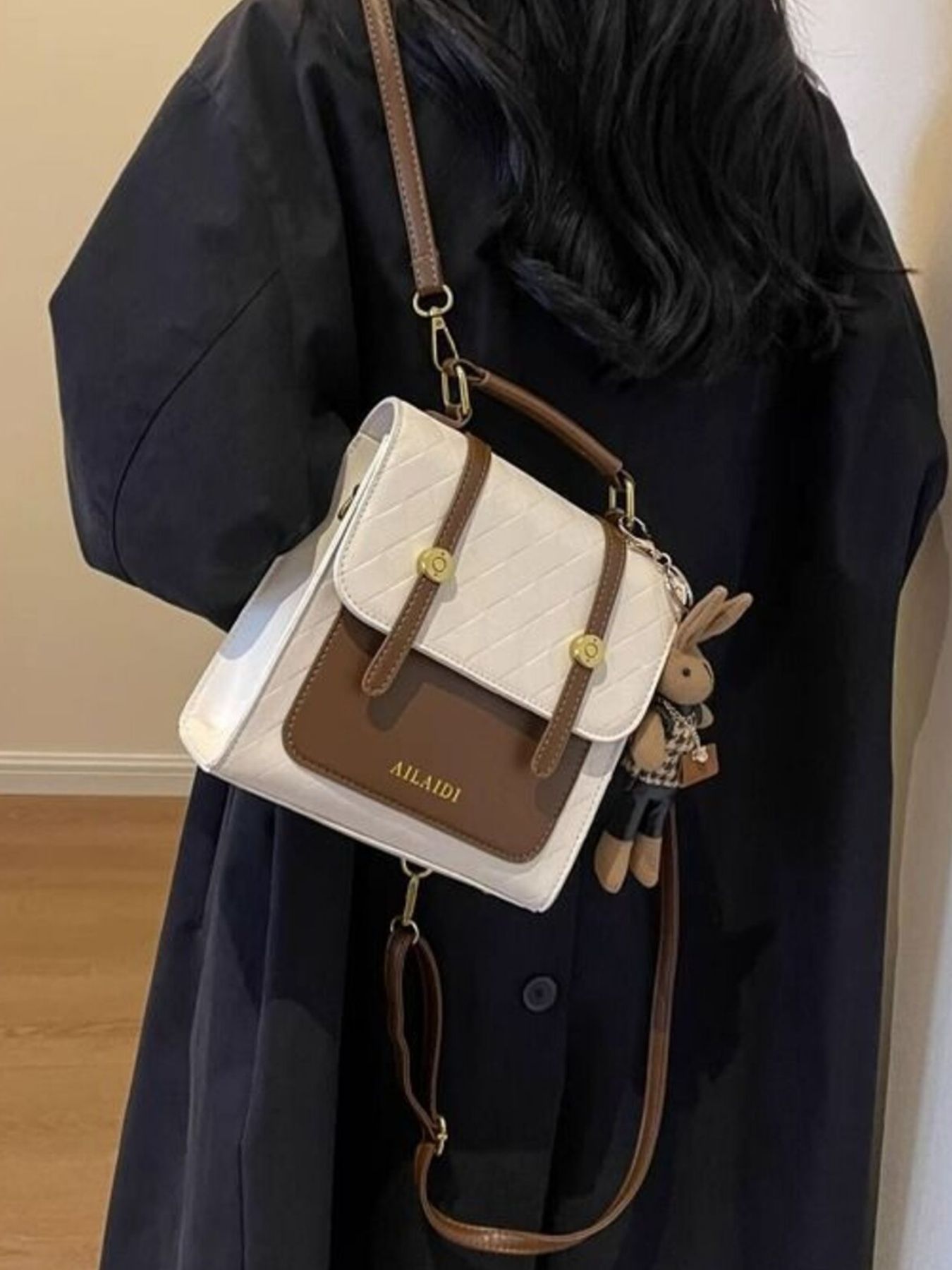 Quilted Flap Backpack Bag